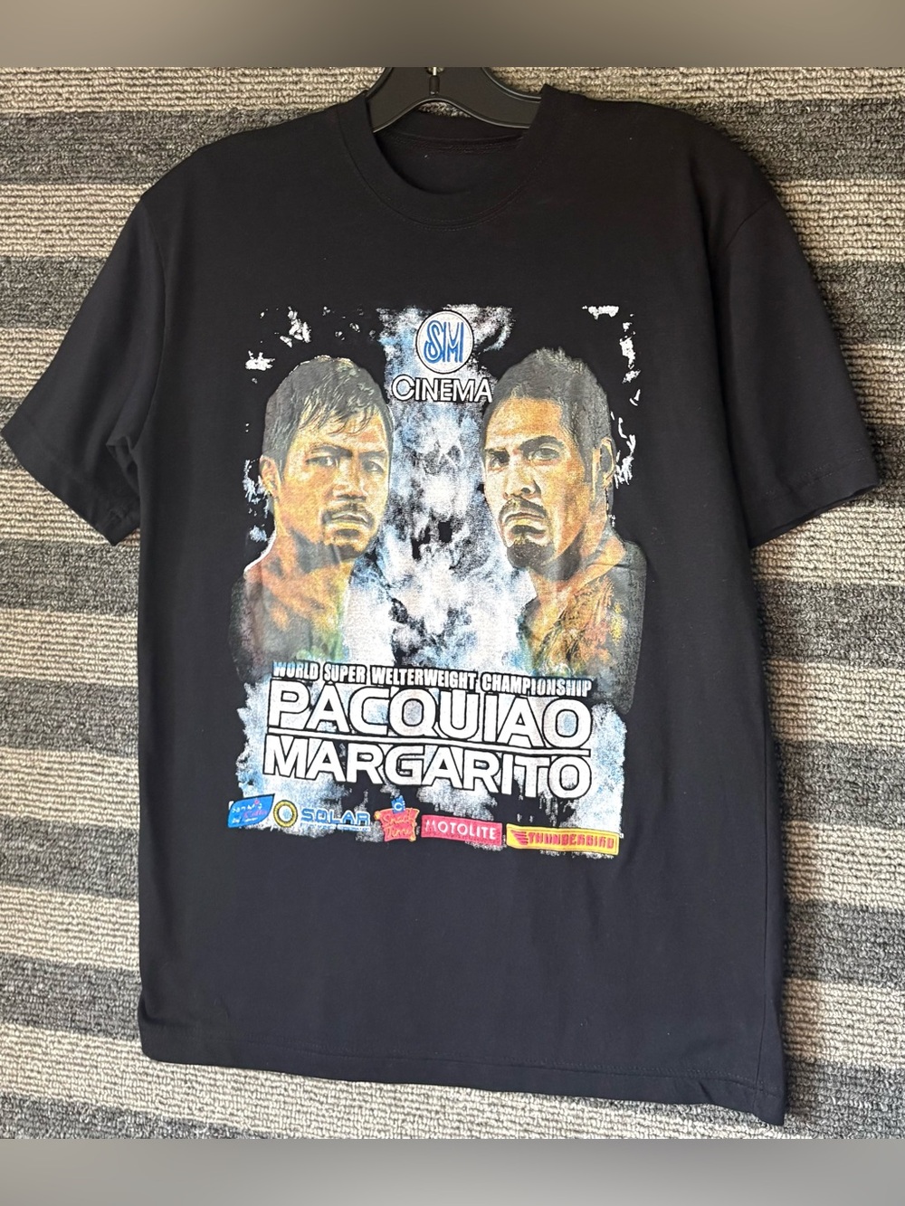 2010 Manny Pacquiao vs Antonio Margarito Black Boxing Match T-Shirt Men’s Small